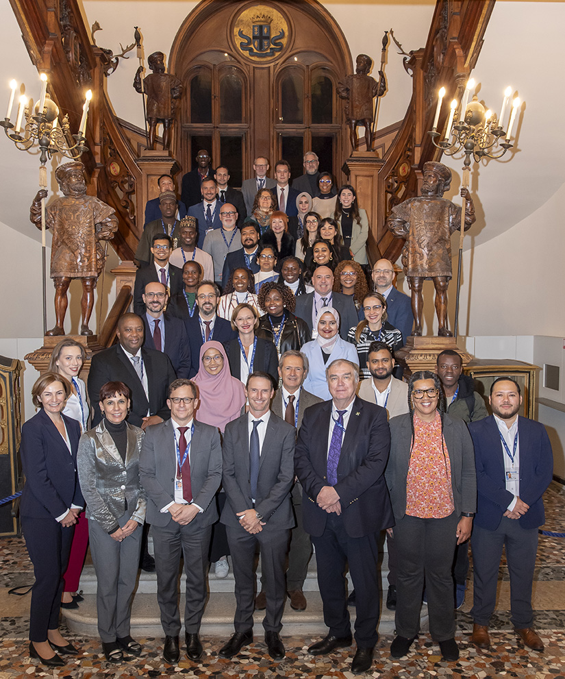 Group photo, ICTP-IAEA Nuclear Stakeholder Engagement School, Miramare Castle, November 2024