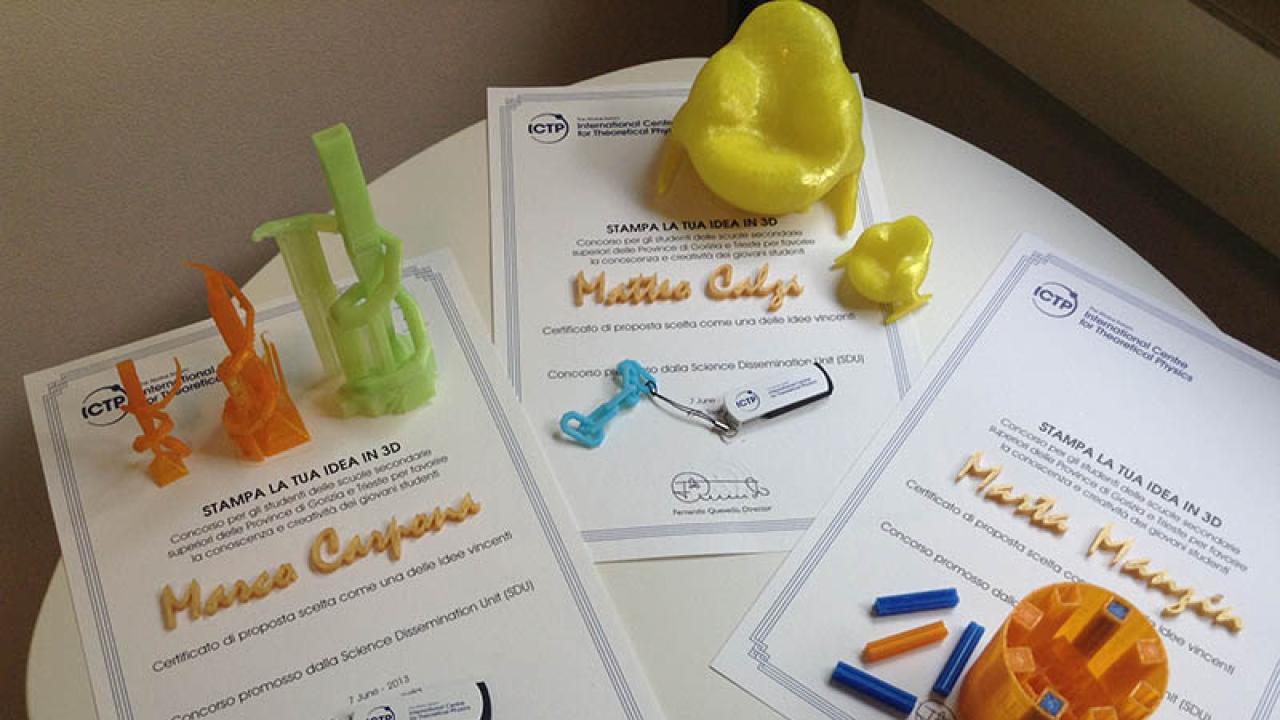 ICTP Announces 3D Printing Contest Winners