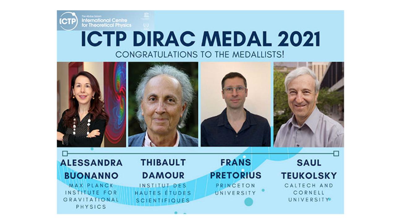 Dirac Medallists 2021 Announced