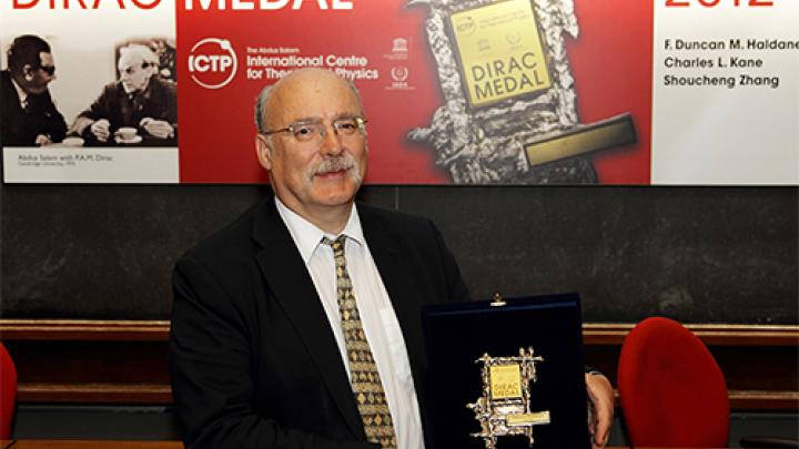 Physics Nobel Laureate Duncan Haldane at ICTP's DIrac Medal ceremony in 2012