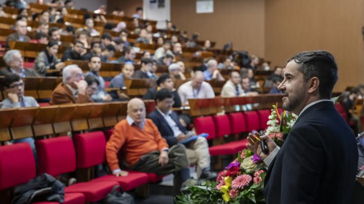 Rafael Gonzalez Hernandez at the Walter Kohn Prize Ceremony on 9 January 2025, ICTP