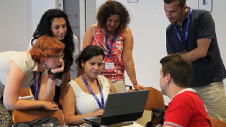 Participants of the 8th IAEA Nuclear Energy Management School during a group activity (Photo Credit: T. Karseka/IAEA) 