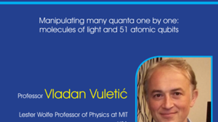 Vladan Vuletić to Deliver ICTP Colloquium