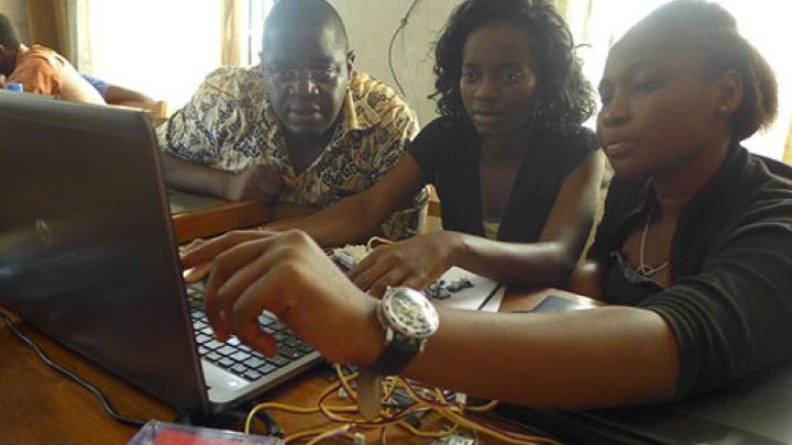 Attendees of an ICTP Workshop on Internet of Things, Benin