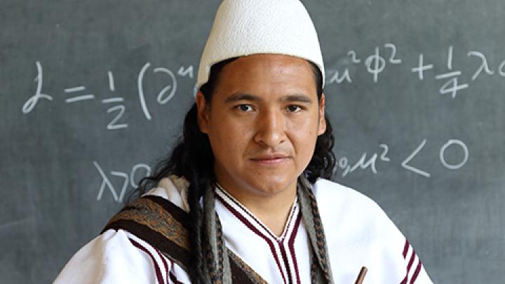 Teyrungumu Torres, a member of Colombia's indigenous Arhuaco community, attended an ICTP conference Teyrungumu Torres, a member of Colombia's indigenous Arhuaco community, attended an ICTP conference