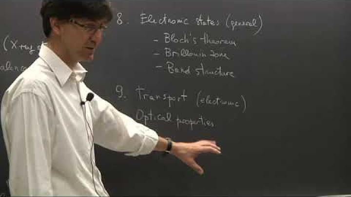 Embedded thumbnail for Solid State Physics - Lecture 2 of 20